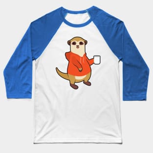 Meerkat with Cup of Coffee Baseball T-Shirt